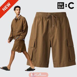 Uniqlo C Wide Fit Cargo Shorts | 9" - NEW w/ Tags - Size XS - Khaki Brown SS2025